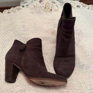 Cole Haan Brown Suede Ankle Boots